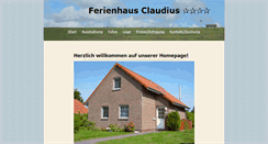 Desktop Screenshot of ferienhaus-claudius.de