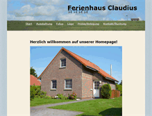 Tablet Screenshot of ferienhaus-claudius.de